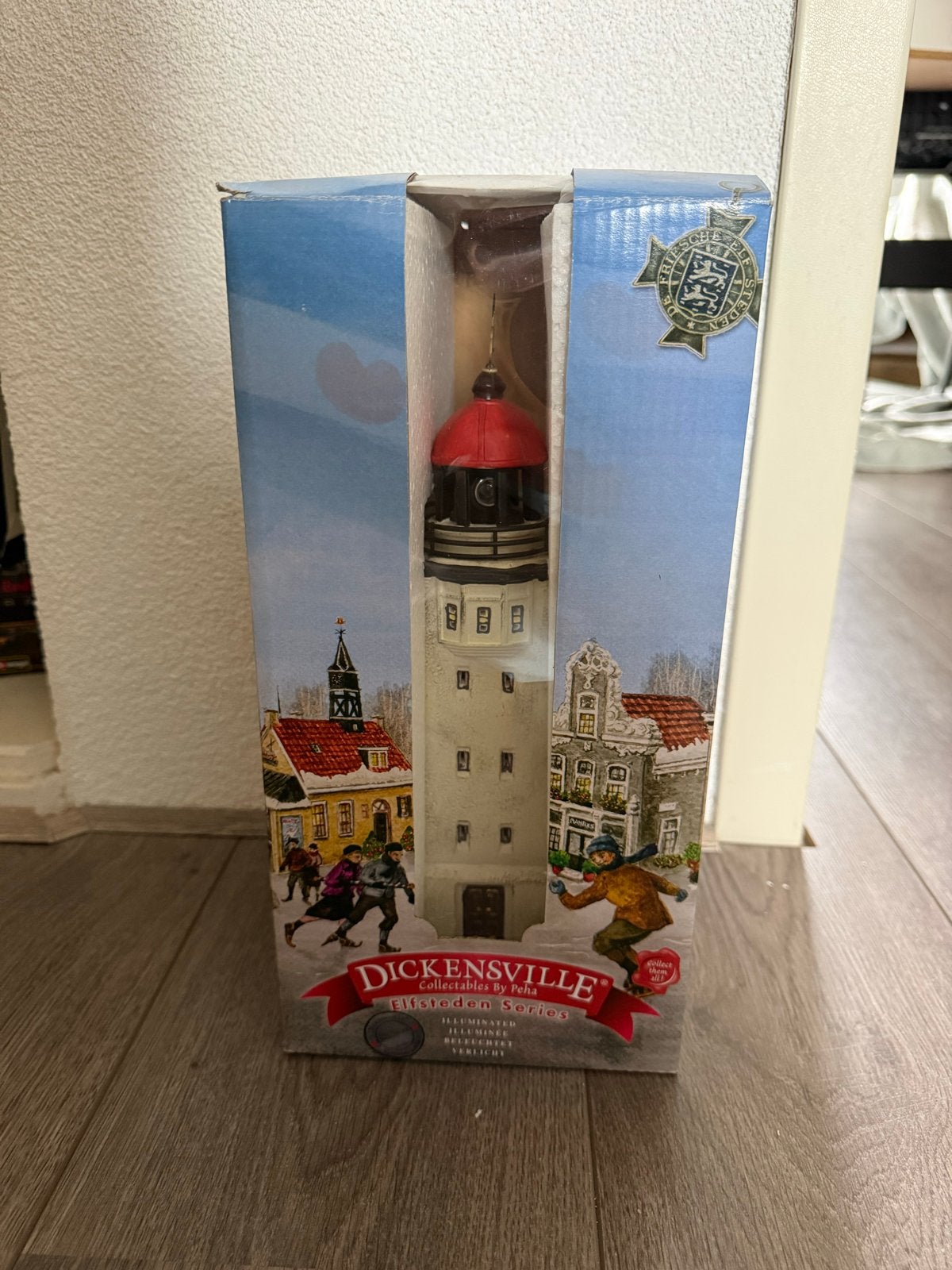 Dickensville Harlingen Elfsteden Serie vuurtoren, Ophalen of Verzenden, Wit, Steen/keramiek, Klassiek