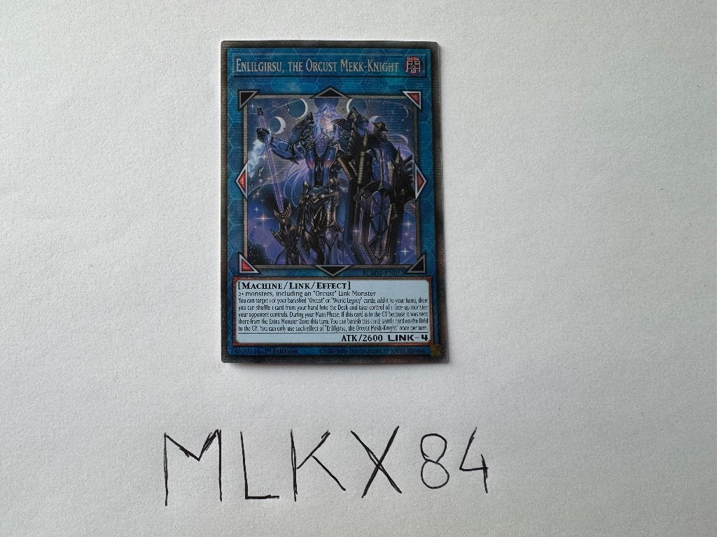 YuGiOh - Enlilgirsu, Orcust Mekk-Knight - BLMM-EN053 - Starl, Ophalen, Zo goed als nieuw, Losse kaart, Foil