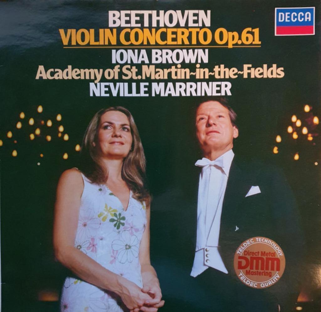 Beethoven  Iona Brown Violin Concerto Op 61, Cd's en Dvd's, Kamermuziek, Ophalen of Verzenden, Zo goed als nieuw, 12 inch