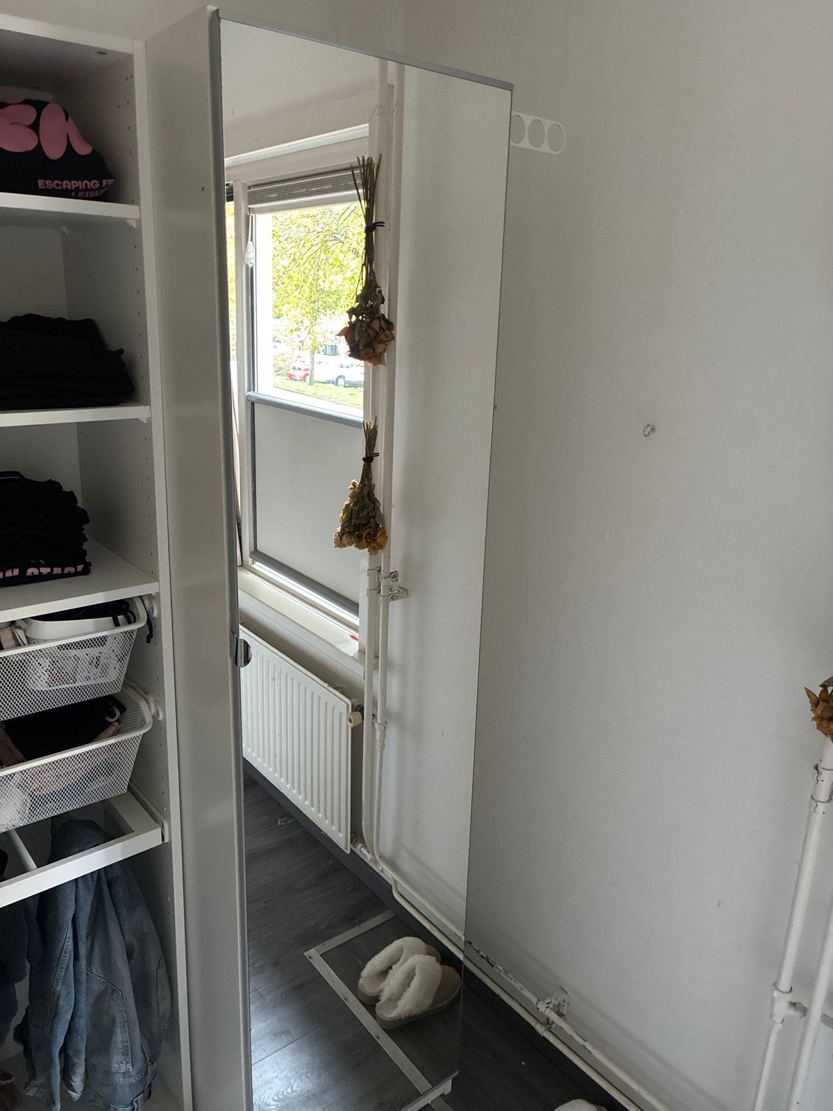 IKEA Vikedal spiegeldeur 50x195 voor Pax kast, Ophalen, Gebruikt, 50 tot 100 cm, 200 cm of meer