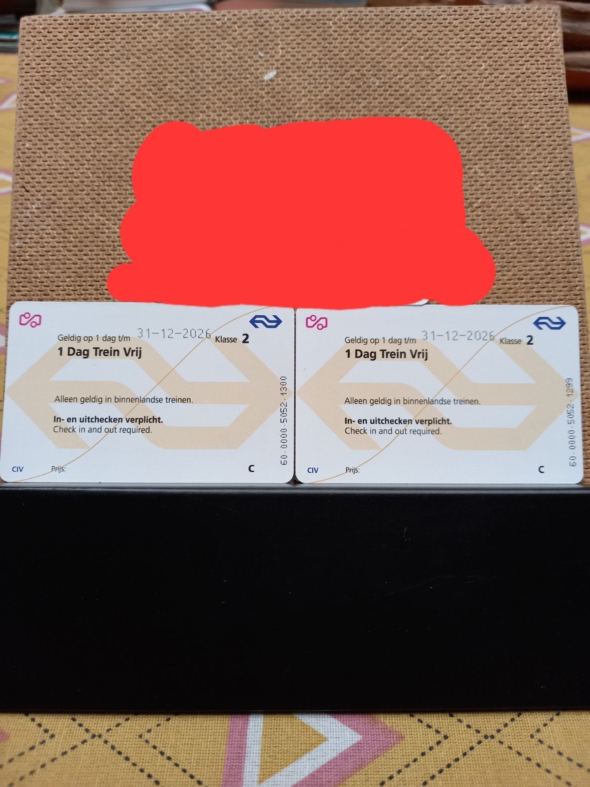 Dagkaart NS Trein Vrij, Eén persoon, Trein, Nederland, Algemeen kaartje