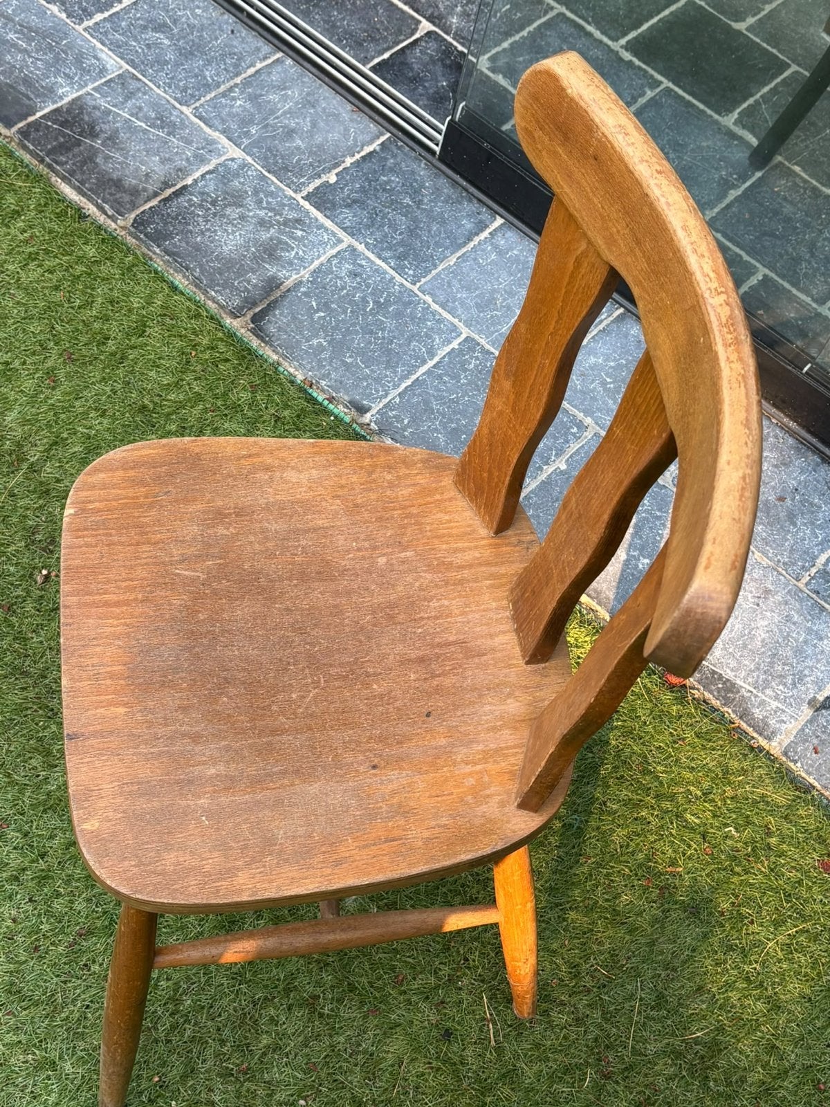4 Vintage houten cafe stoelen, Ophalen