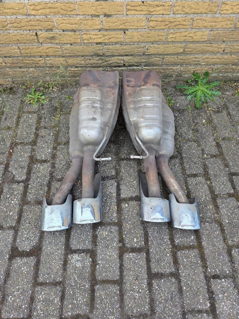 Mercedes AMG Uitlaat dempers A 2114910700/A2114910800, Auto-onderdelen, Ophalen of Verzenden, Gebruikt, Mercedes-Benz