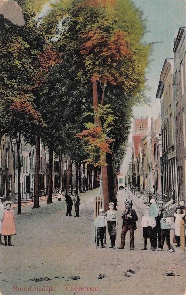 703-095-009 Sommelsdijk Voorstraat, Verzamelen, Ansichtkaarten | Nederland, Verzenden, Voor 1920, Zuid-Holland