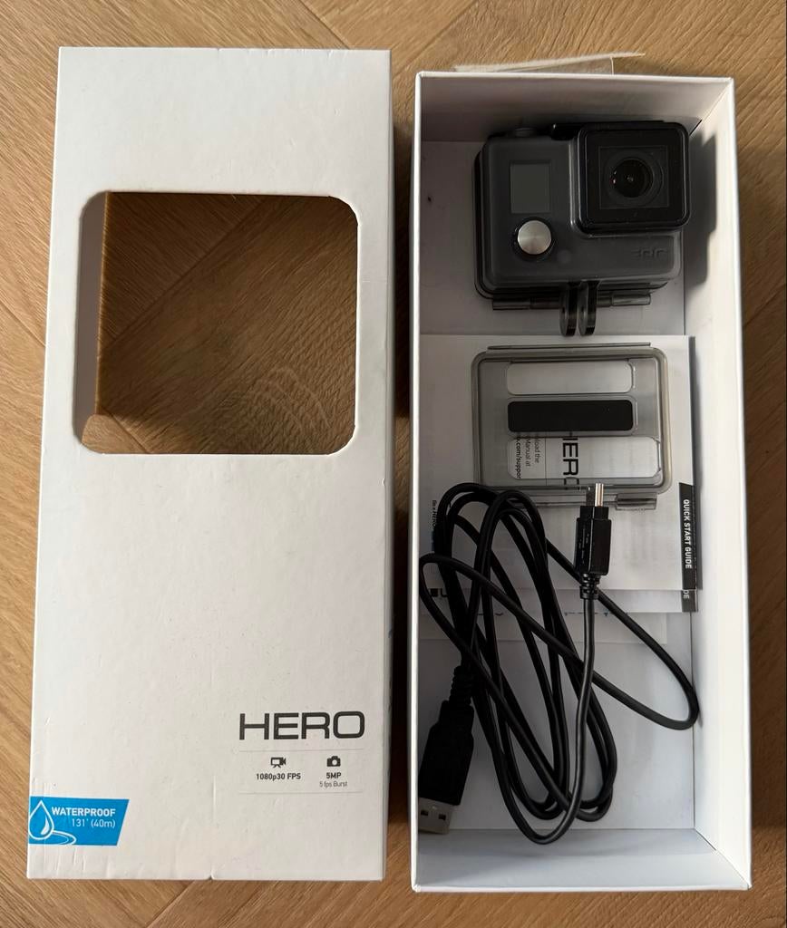 GoPro HERO Action Camera - 1080p30, 5MP, Waterdicht, Ophalen, Zo goed als nieuw, GoPro