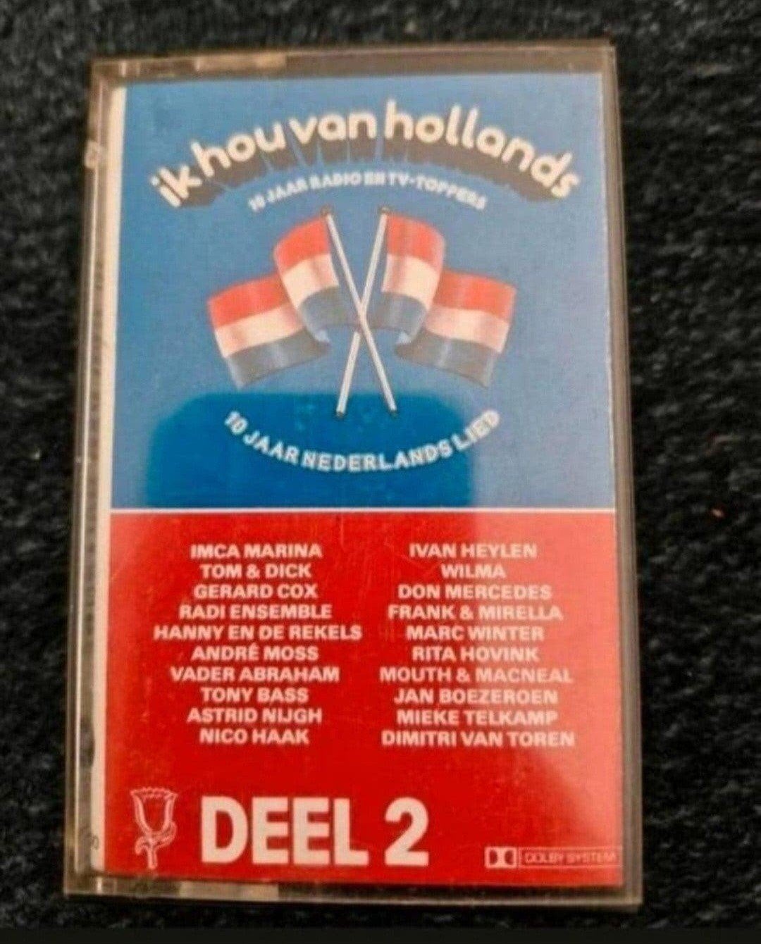 Cassettebandje - Ik hou van Hollands - Deel 2, Gebruikt, 1 bandje, Ophalen of Verzenden, Voorbespeeld