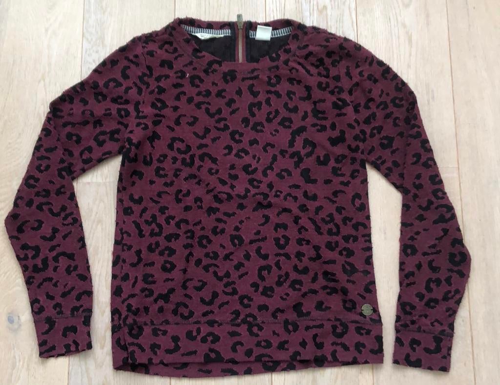 Bordeaux rood truitje met ritsje achterzijde mt S, Ophalen of Verzenden, Zo goed als nieuw, Rood