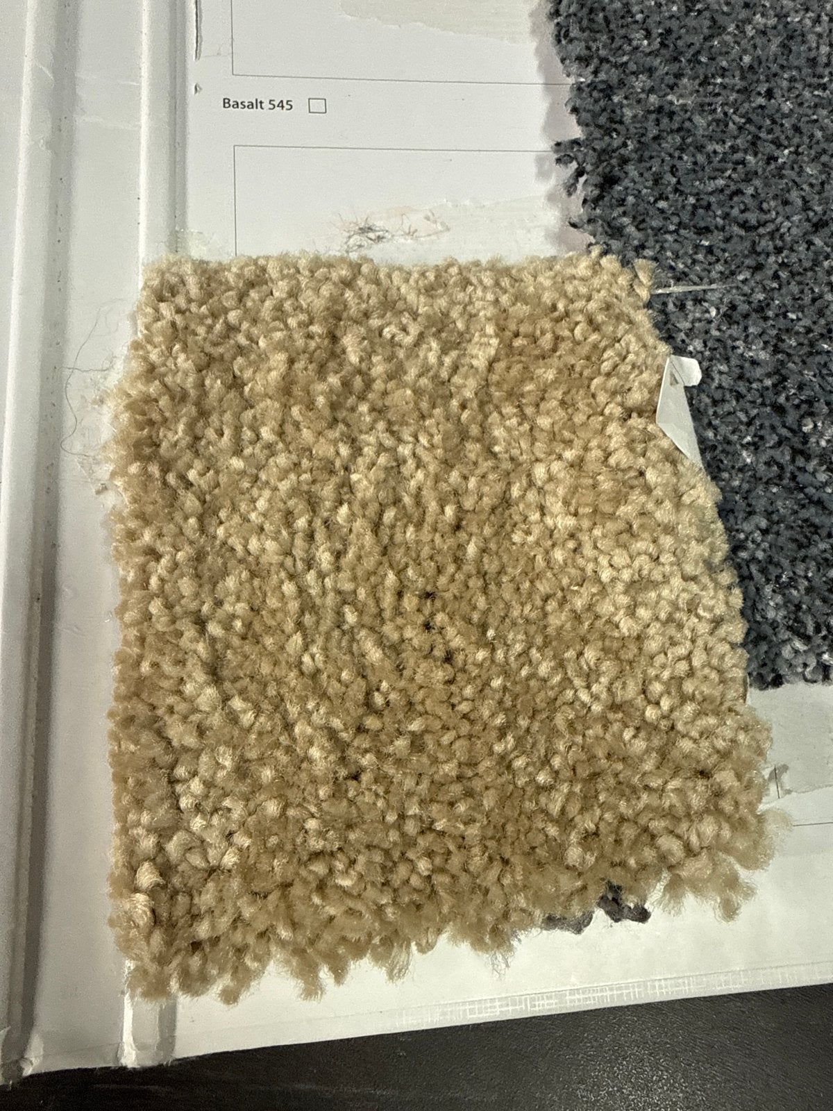 Op=op actie: Coupon beige taupe tapijt vinyl op rol, Ophalen, Nieuw, Beige