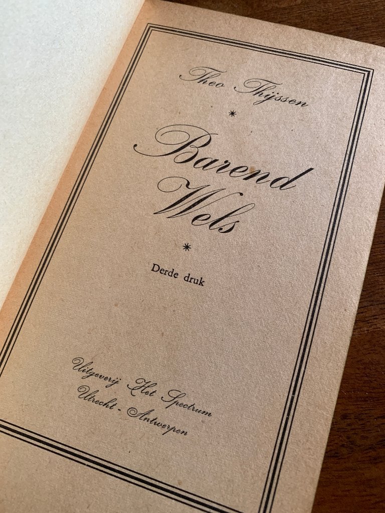 Barend Wels - Theo Thijssen (Derde druk), Boeken, Ophalen of Verzenden, Gelezen