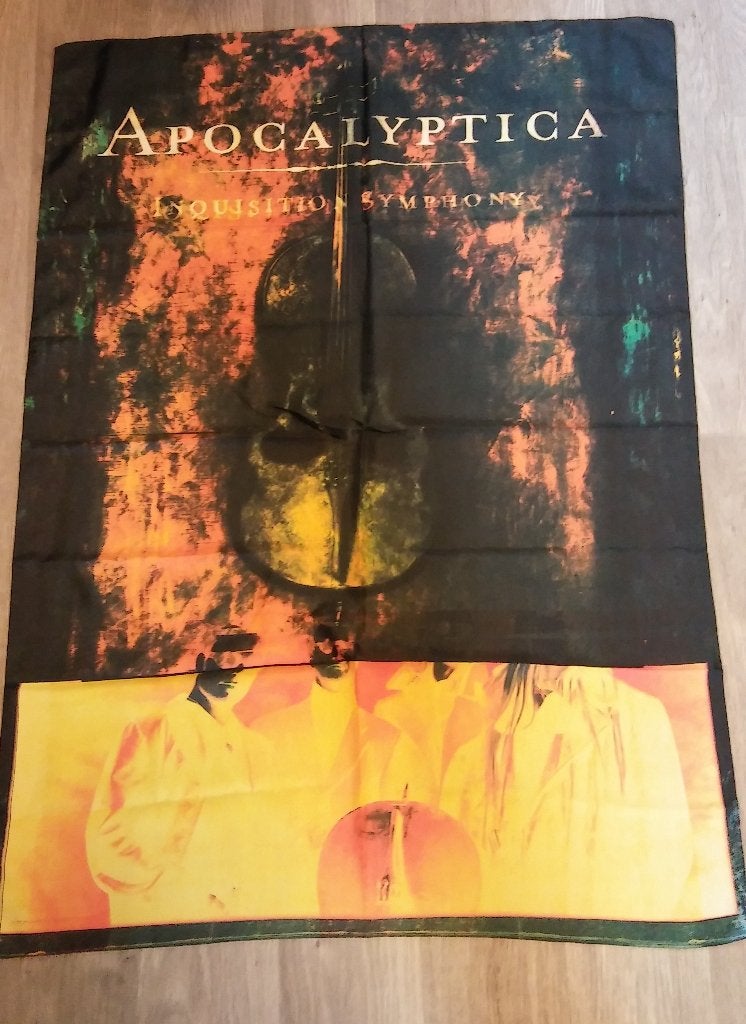 Apocalyptica 1998 vintage metal muziek vlag band RARE, Verzamelen, Verzenden, Zo goed als nieuw