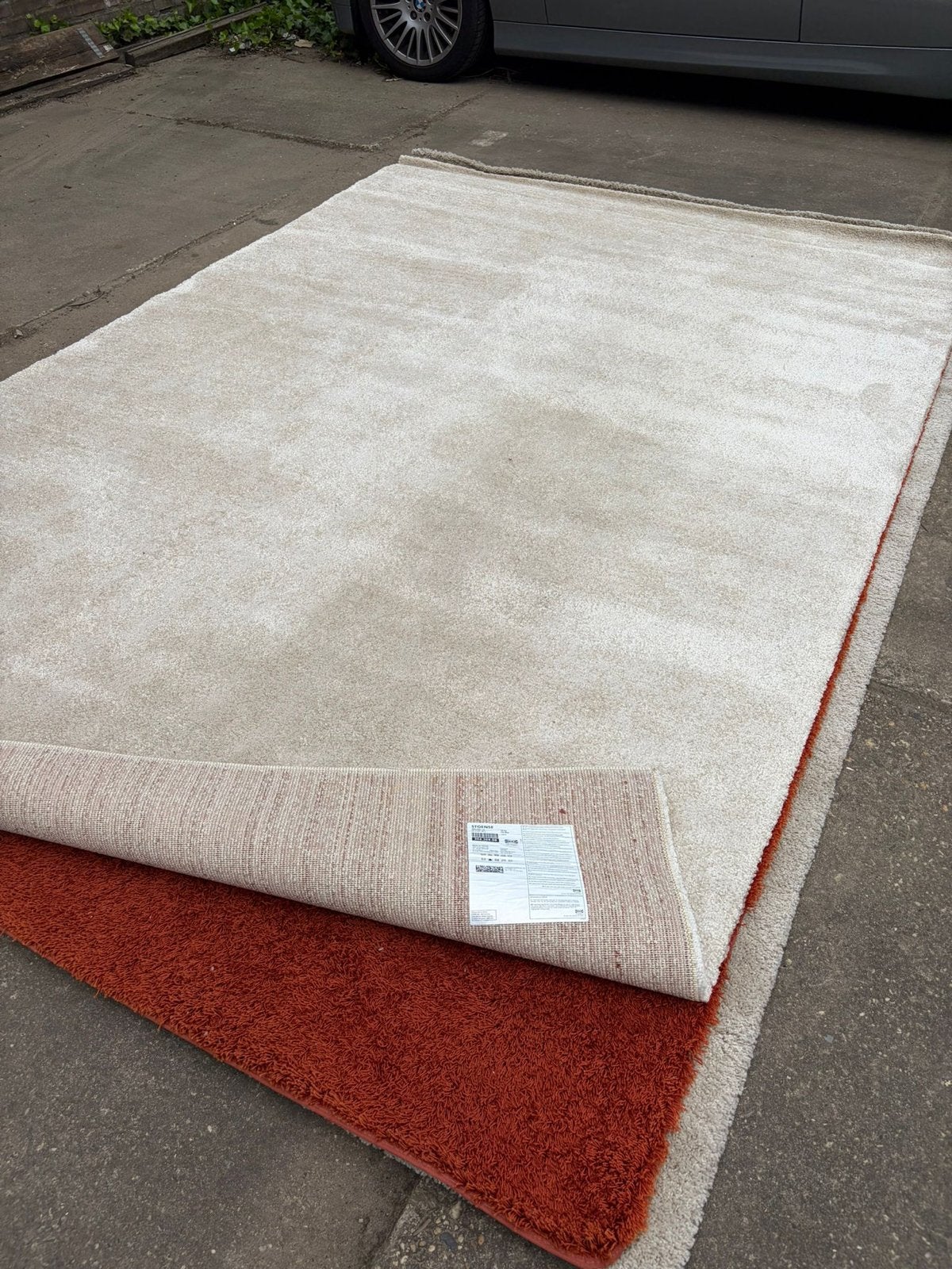 Mooi IKEA Stoense kleed in zeer goede staat, Ophalen, Beige, 150 tot 200 cm, 200 cm of meer