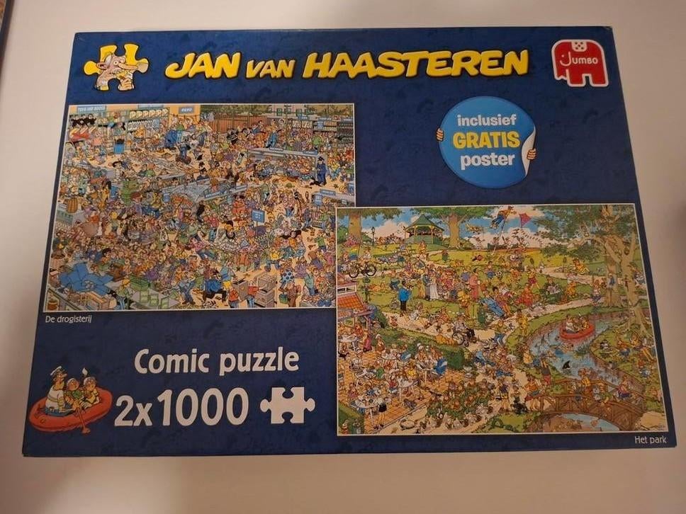 Jan van Haasteren Comic Puzzel 2x1000 stukjes, Ophalen, Meer dan 1500 stukjes, Zo goed als nieuw, Legpuzzel