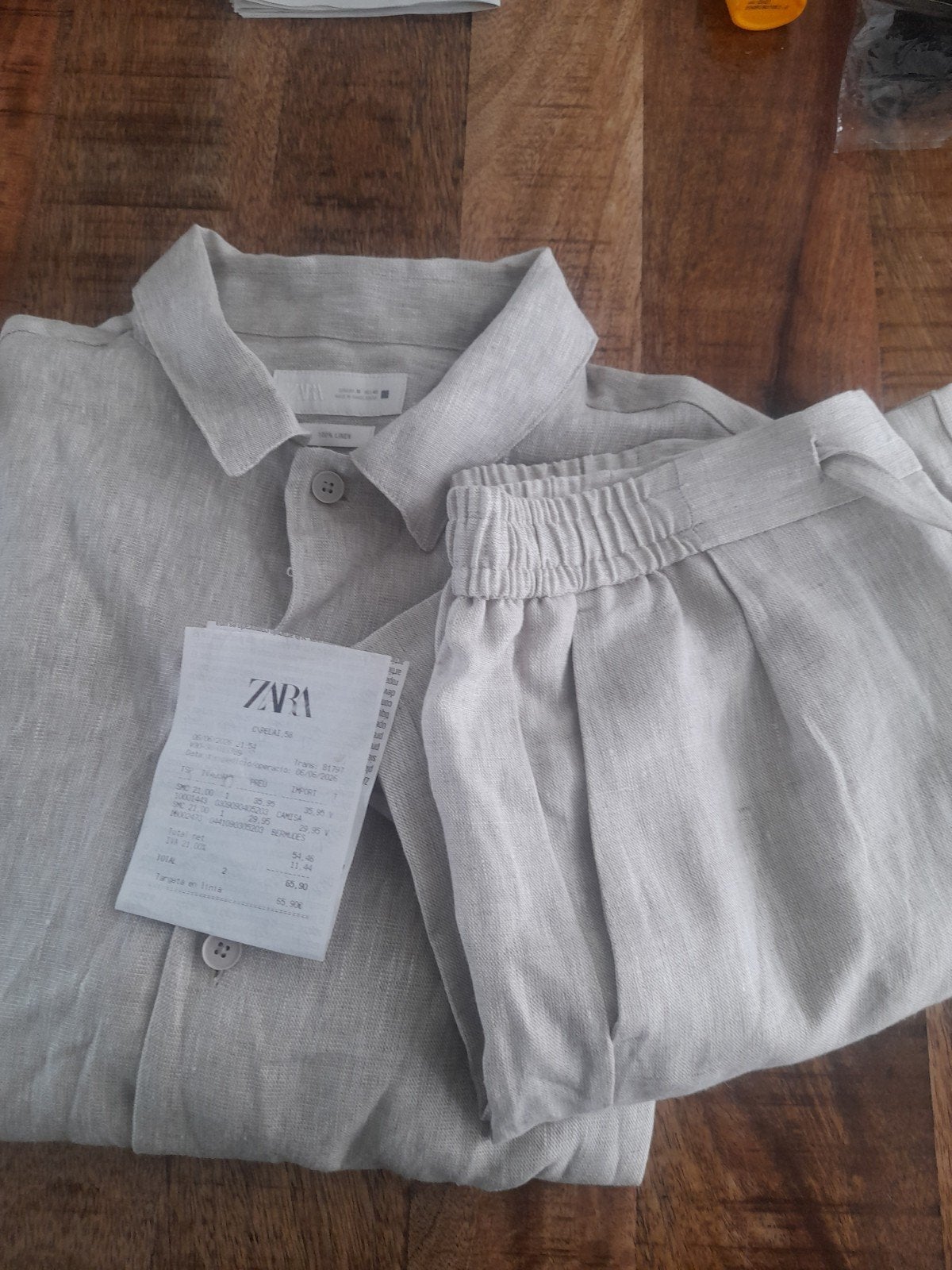 Nieuw Zara linnen set S/M met bon, Ophalen of Verzenden, Nieuw, Zara