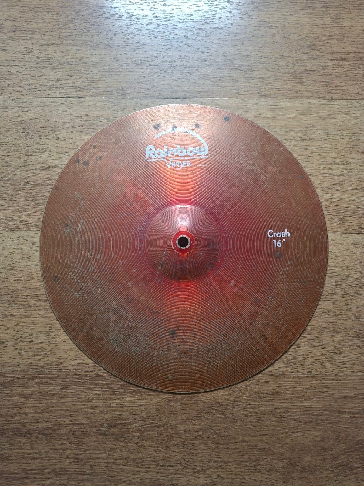 Rainbow by Vader 16" crash cymbal bekken voor drumstel, Ophalen of Verzenden, Gebruikt, Drums of Percussie