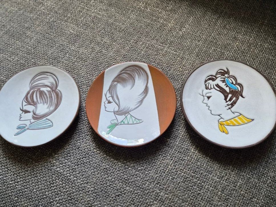 Prachtige set vintage wandbordjes Daan Aalten Zeist - Jaren, Ophalen of Verzenden, Huis en Inrichting