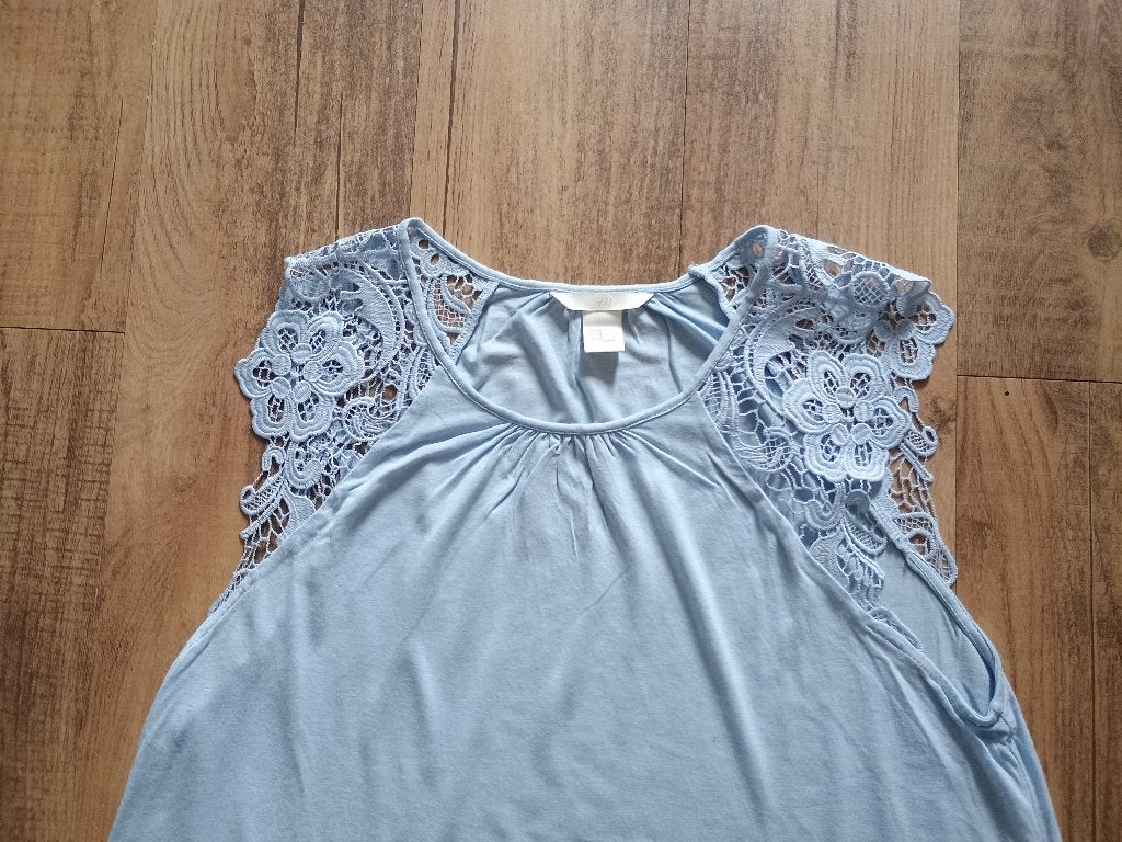 blauw hemdje maat M, van H&M, Maat 38/40 (M), H&M, Blauw, Ophalen of Verzenden