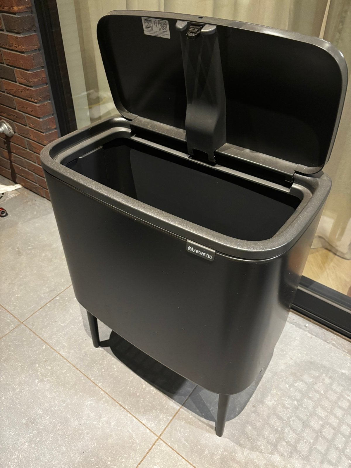 Brabantia vuilbak / prullenbak, 40 liter of meer, Ophalen, Zo goed als nieuw, Rvs