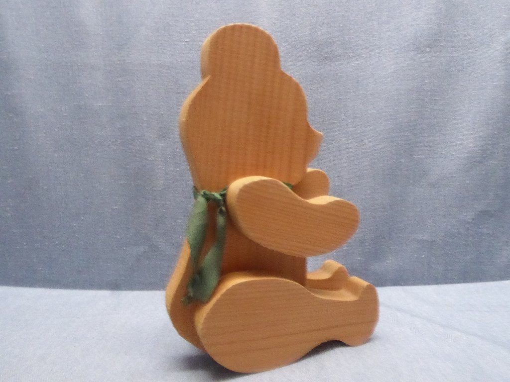 Woondecoratie | houten beer | beweegbaar | afm (cm): 15x21, Ophalen of Verzenden, Nieuw, Hout