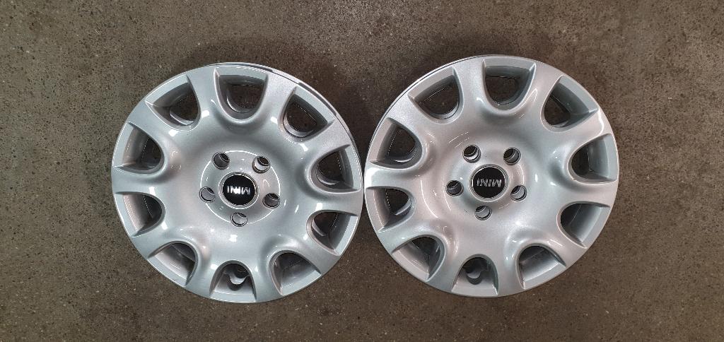 15 inch Mini wieldoppen Mini One / Cooper / Cabrio 5 x 112, Auto diversen, Wieldoppen, Ophalen, Zo goed als nieuw