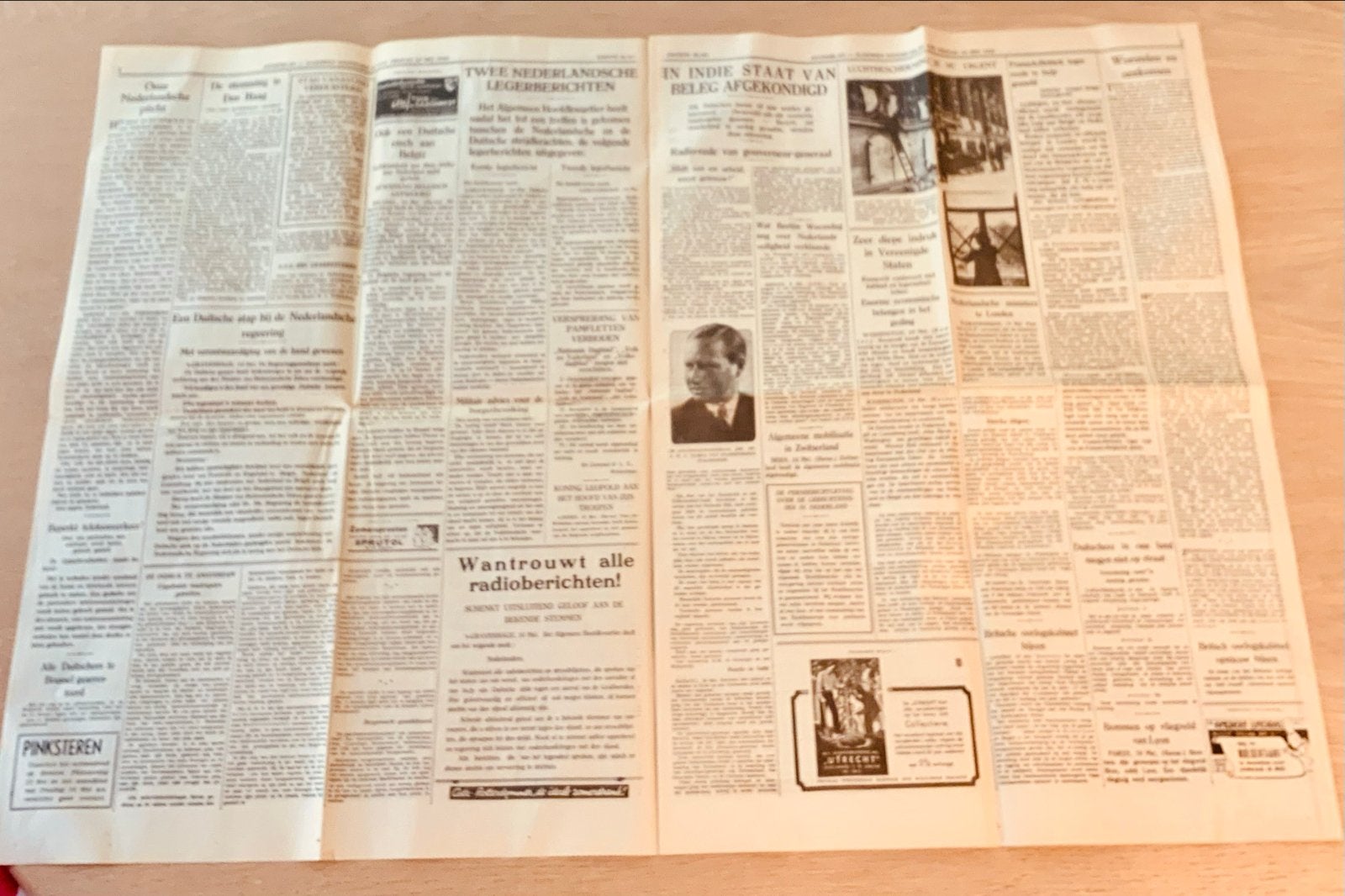 Algemeen Handelsblad 10 mei 1940 - Begin WOII Nederland, Boeken, Tijdschriften en Kranten, Ophalen of Verzenden, Gelezen, Krant