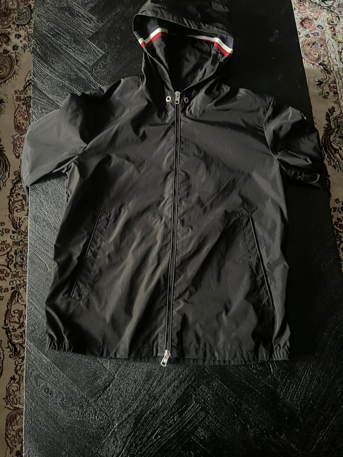 Moncler Windbreaker, Ophalen, Zwart