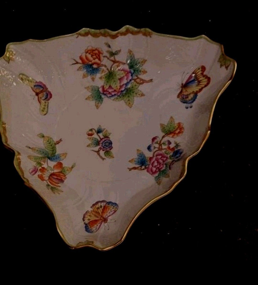 Herend schaal herend schaaltjes antiek groot bavaria bord, Ophalen of Verzenden