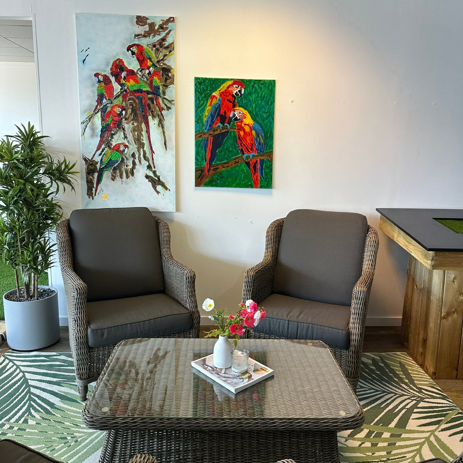 4x. 4 Seasons Outdoor (4SO) Fauteuil + Tafel TWV €2800,-, Verzenden, ., Zo goed als nieuw, .