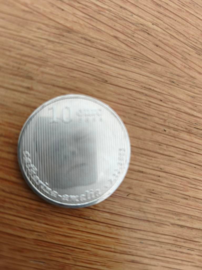 Munt 10euro . Geboorte Amalia, Koningin Beatrix, Zilver, Ophalen of Verzenden, Losse munt