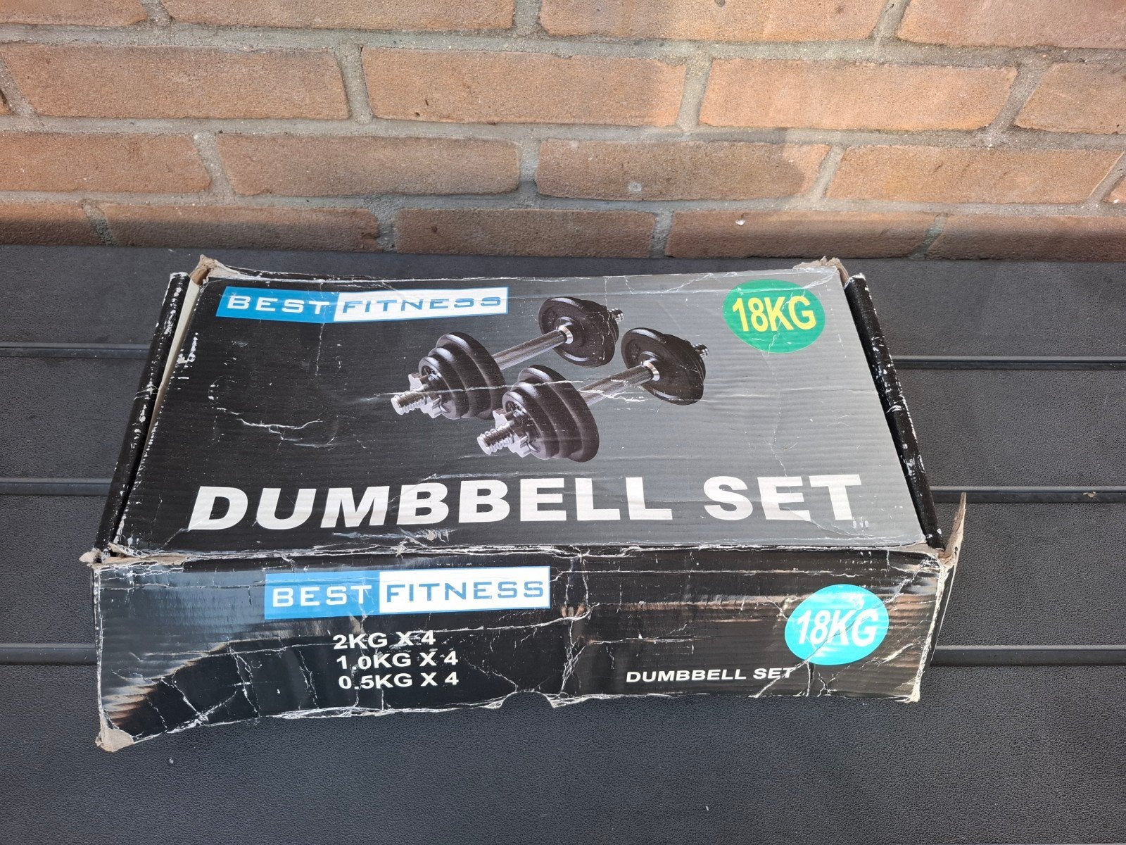 dumbell set 18kg fitness, Ophalen