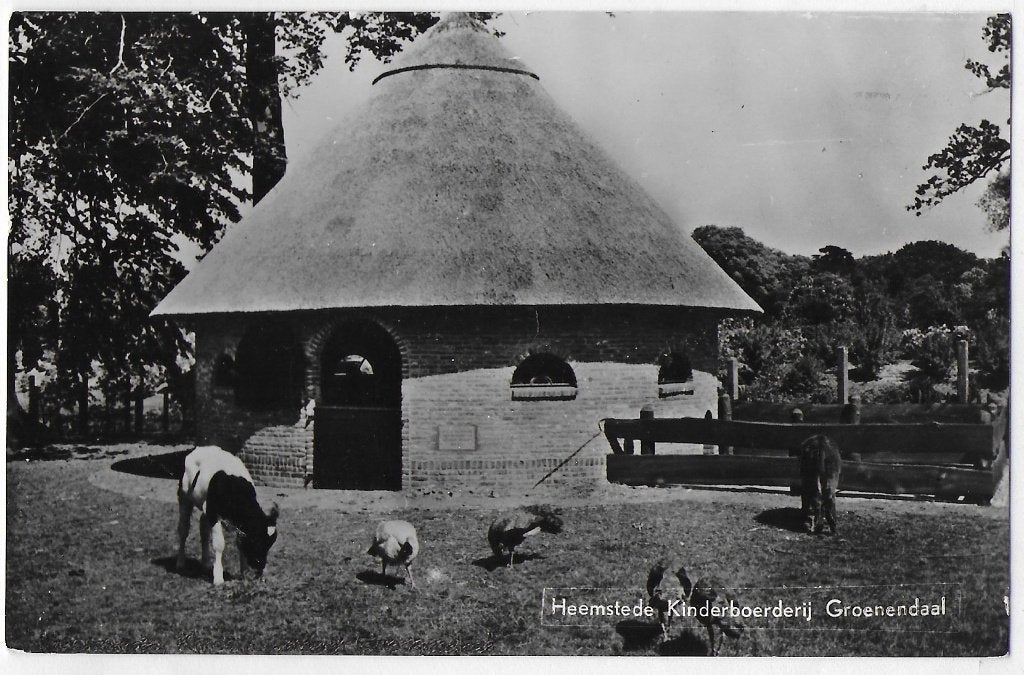 Heemstede Kinderboerderij Groenendaal Ansichtkaart (B3326, Ophalen of Verzenden, Voor 1920, Gelopen, Noord-Holland