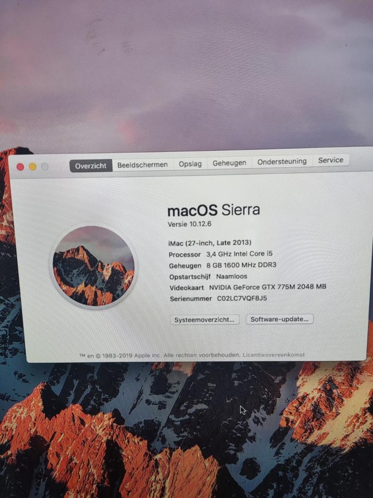 iMac 27 inch (late 2013), Computers en Software, Apple Desktops, Ophalen, Gebruikt, IMac, 1 TB