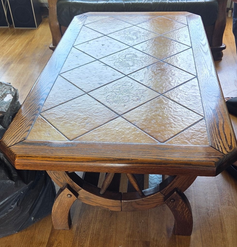 Stevige Salon Tafel MOET NU WEG, Ophalen, Overige materialen, Gebruikt, 100 tot 150 cm