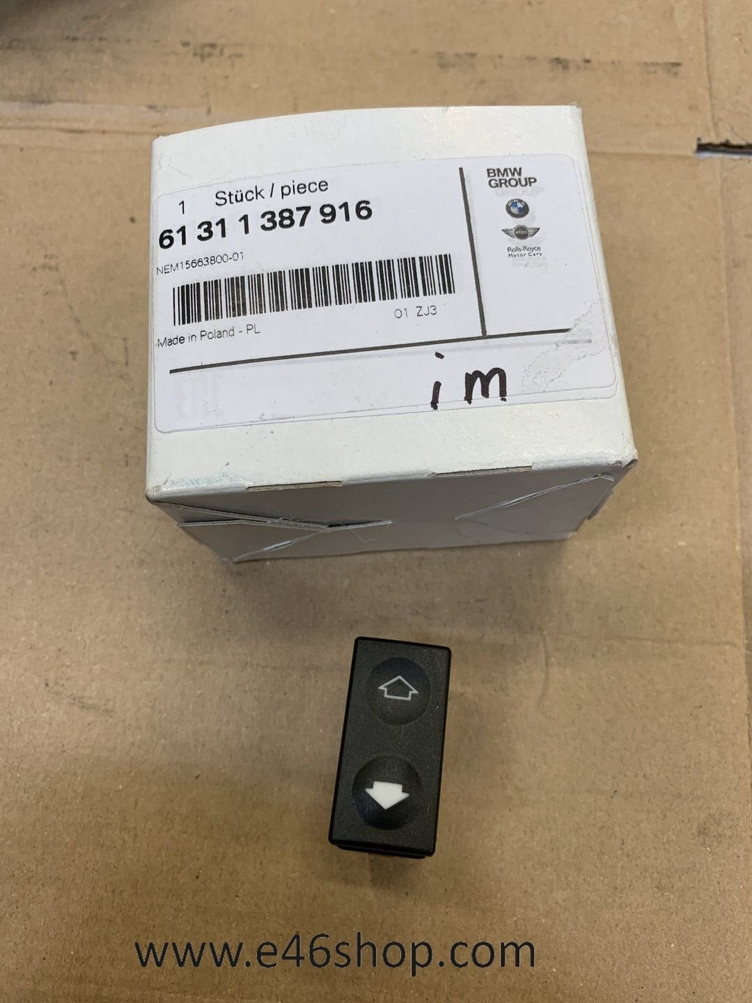 SCHUIFDAK SCHAKELAAR BMW E36 BMW Z3 OE 61311387916, -, -, Nieuw, Ophalen of Verzenden