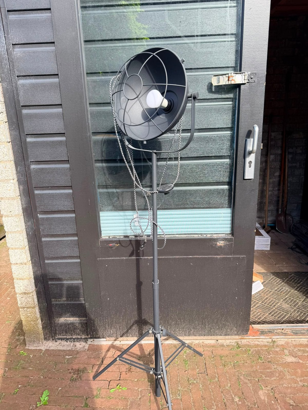 Staande lamp zwart, Ophalen, Gebruikt, Metaal, 150 tot 200 cm