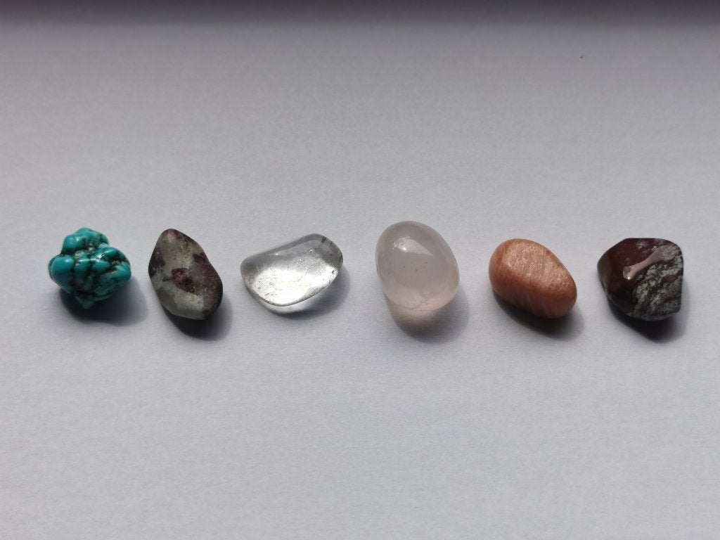 Setje kleine trommelstenen 28 gram, Ophalen of Verzenden, Mineraal