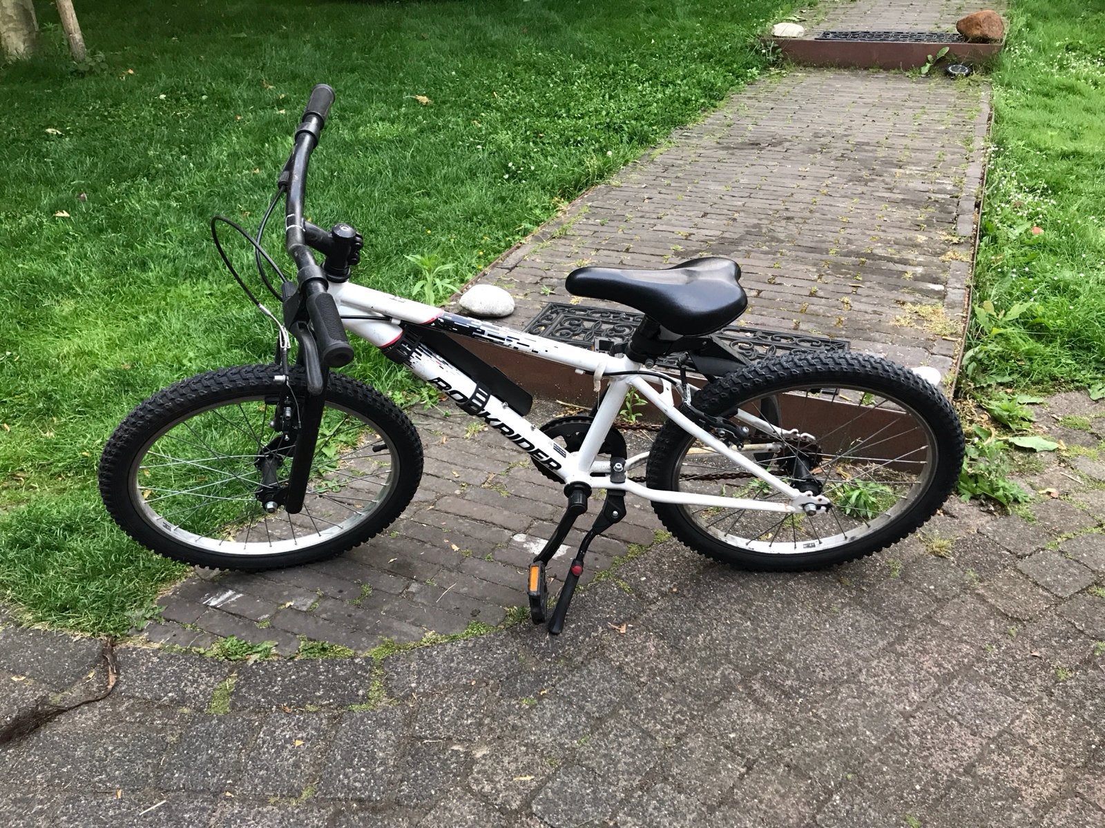 Rockrider Kinderfiets 20 inch - Wit/Zwart, Fietsen en Brommers, Fietsen | Kinderfietsjes, Ophalen, Gebruikt, Velgrem, 16 tot 20 inch