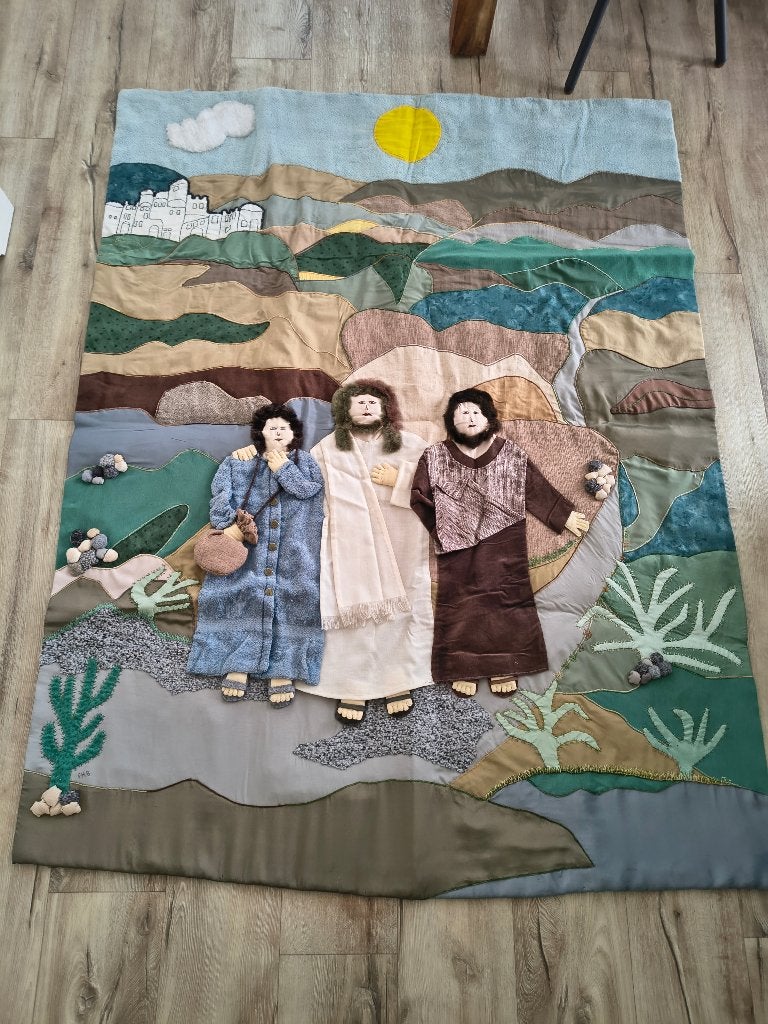 Uniek handgemaakt wandkleed de drie wijzen, Bijbels wanddoek, Onb, Wandkleed, Ophalen of Verzenden, Onb