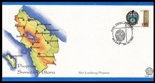 Indonesie 1982 - FDC 131 - Noord-Sumatra, Ophalen of Verzenden, Zuidoost-Azië