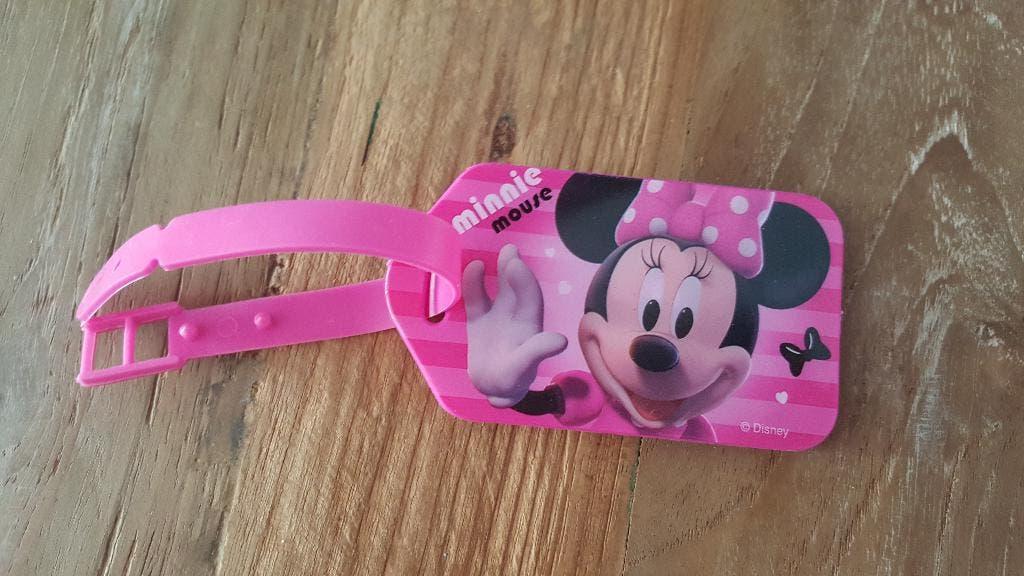 Minnie Mouse kofferlabel roze nieuw, Verzamelen, Disney, Ophalen of Verzenden, Mickey Mouse, Nieuw, Overige typen
