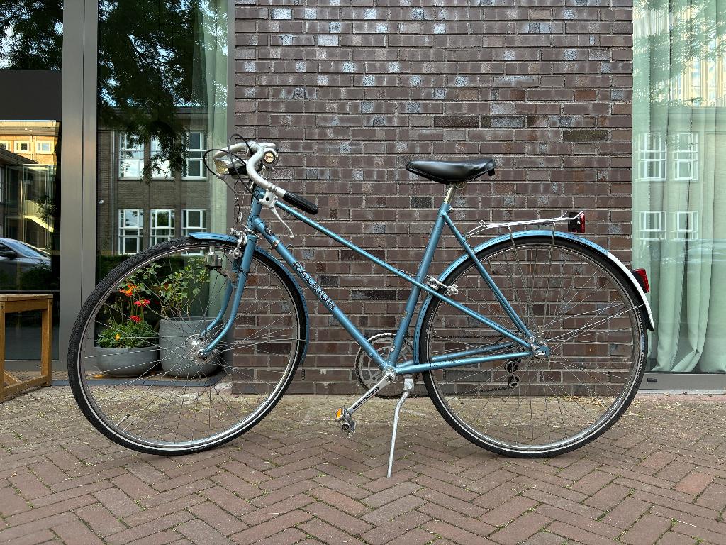 Vintage Raleigh dames racefiets – Metallic Blauw, Fietsen en Brommers, Minder dan 10 versnellingen, Gebruikt, Velgrem, Overige maten