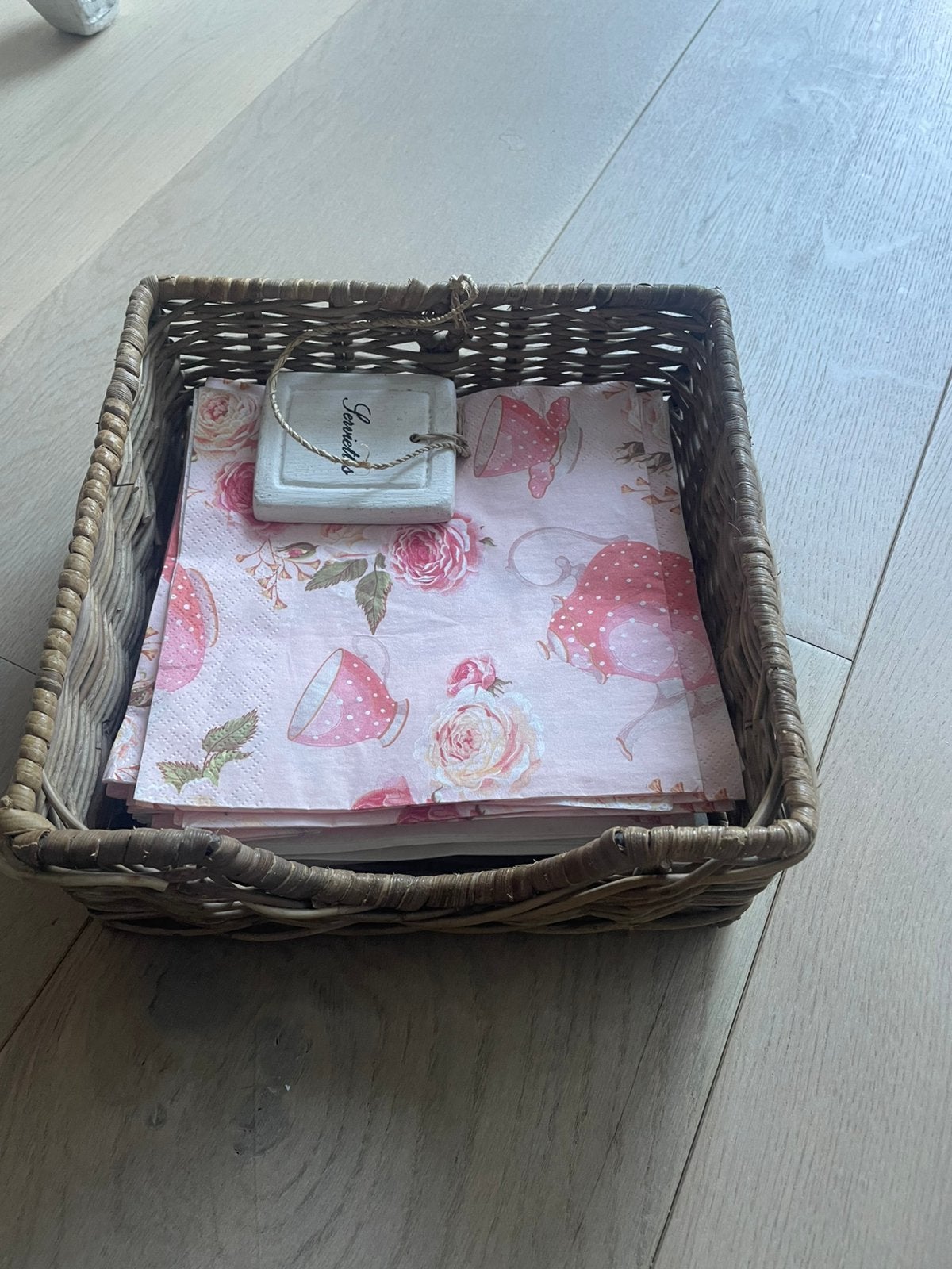 Riviera maison servethouder, Ophalen, Zo goed als nieuw, Rond, Riet