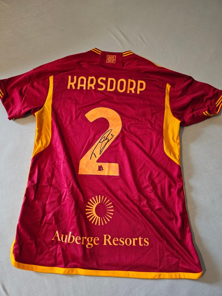 Gesigneerd Rick Karsdorp Roma shirt 23/24 - Gedragen, Ophalen of Verzenden, Gedragen, Adidas
