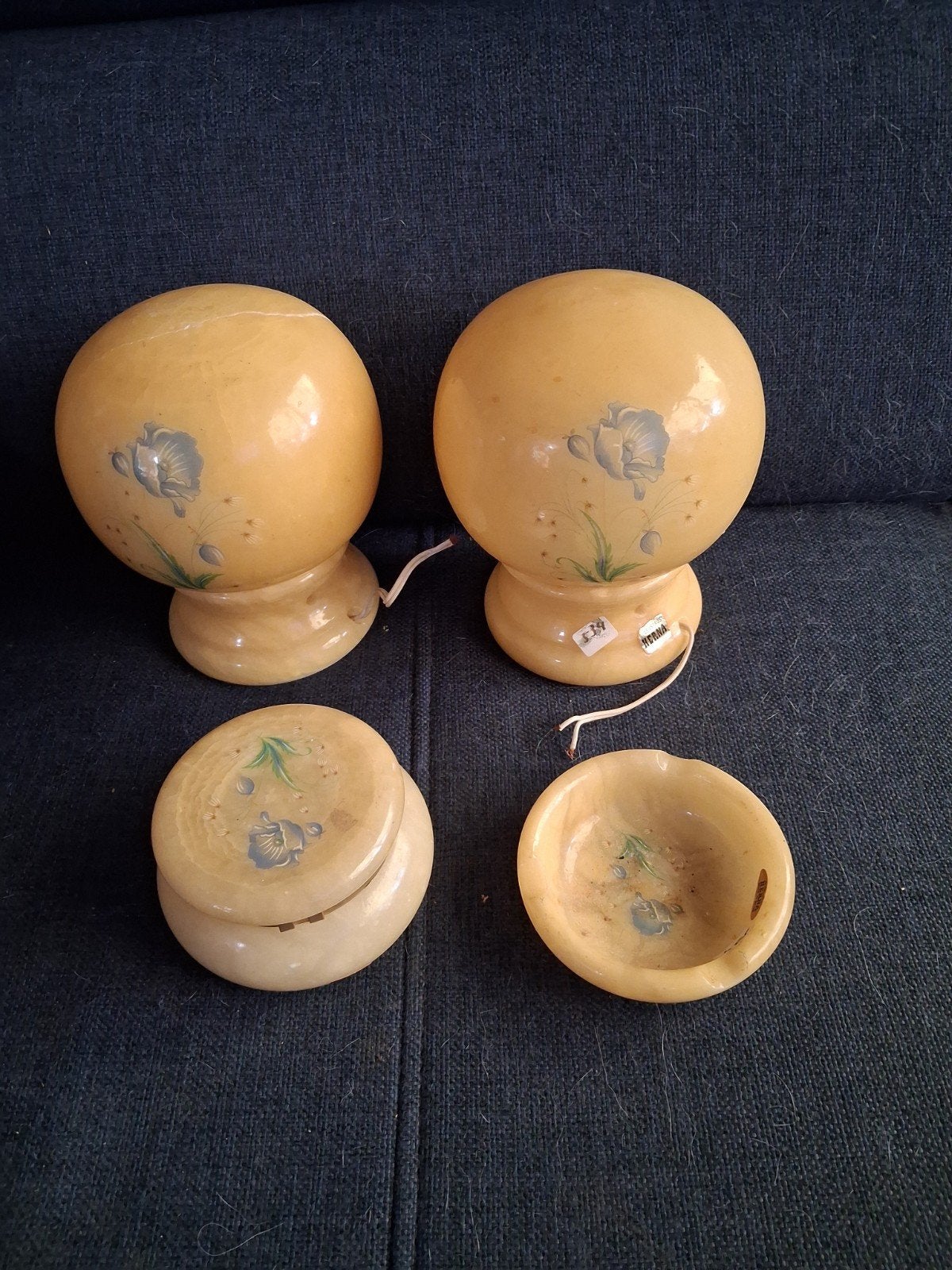 Alabaster lampen en accessoires set - Herma Spanje, Ophalen of Verzenden