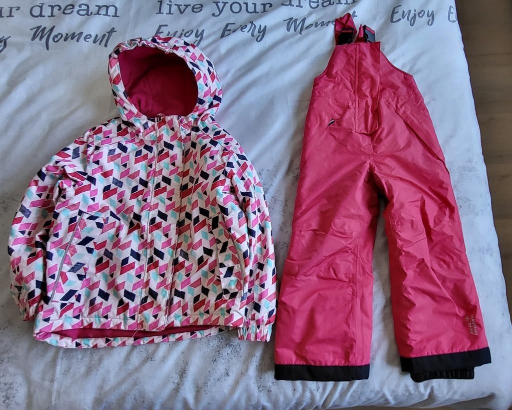 Ski pak : jas en broek maat 110 / 116, Kinderen en Baby's, Ophalen of Verzenden, Zo goed als nieuw, Meisje