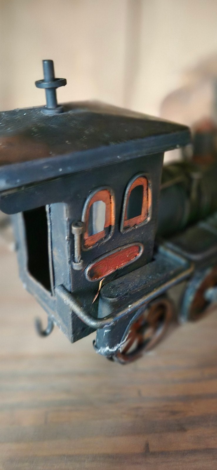 Vintage metal trein schaalmodel - Decoratief object, Ophalen of Verzenden, Gebruikt, Trein, Schaalmodel