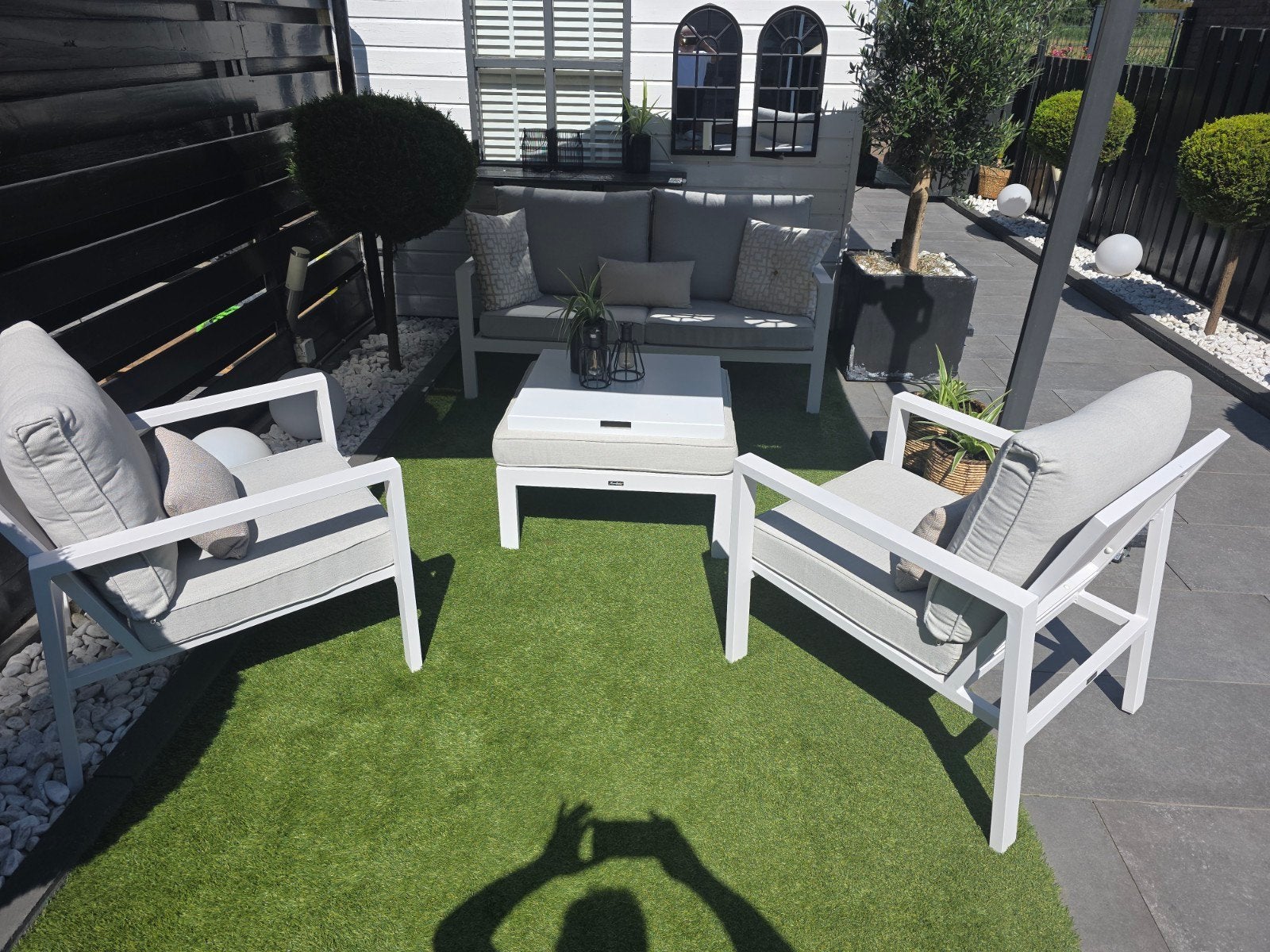 Manifesto Furniture Tuinset - Zo goed als nieuw, Ophalen, 5 zitplaatsen, Bank, Aluminium