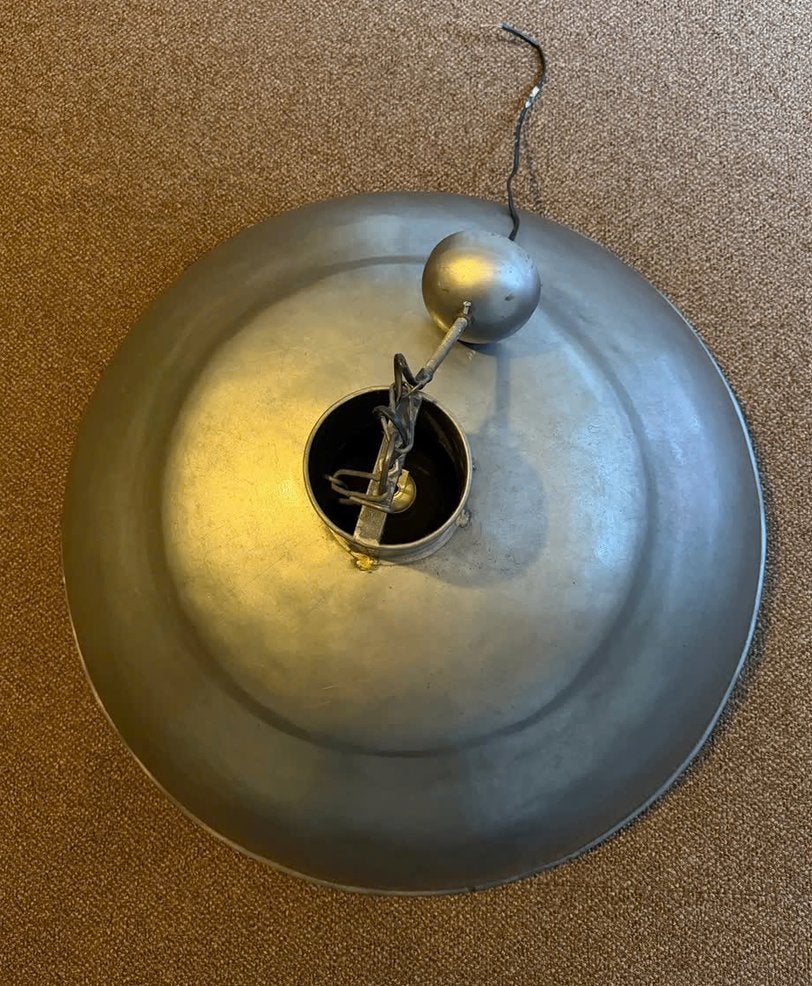 Extreem grote industriële hanglamp, metaal,, Ophalen, E27 (groot), Zo goed als nieuw, Metaal