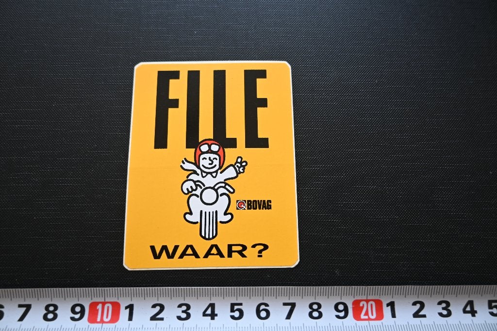sticker motor FILE WAAR? bovag *, Ophalen, Zo goed als nieuw