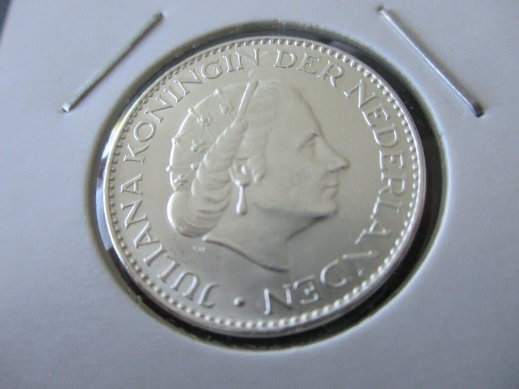 Gulden 1965, Postzegels en Munten, 1 gulden, Koningin Juliana, Zilver, Ophalen of Verzenden