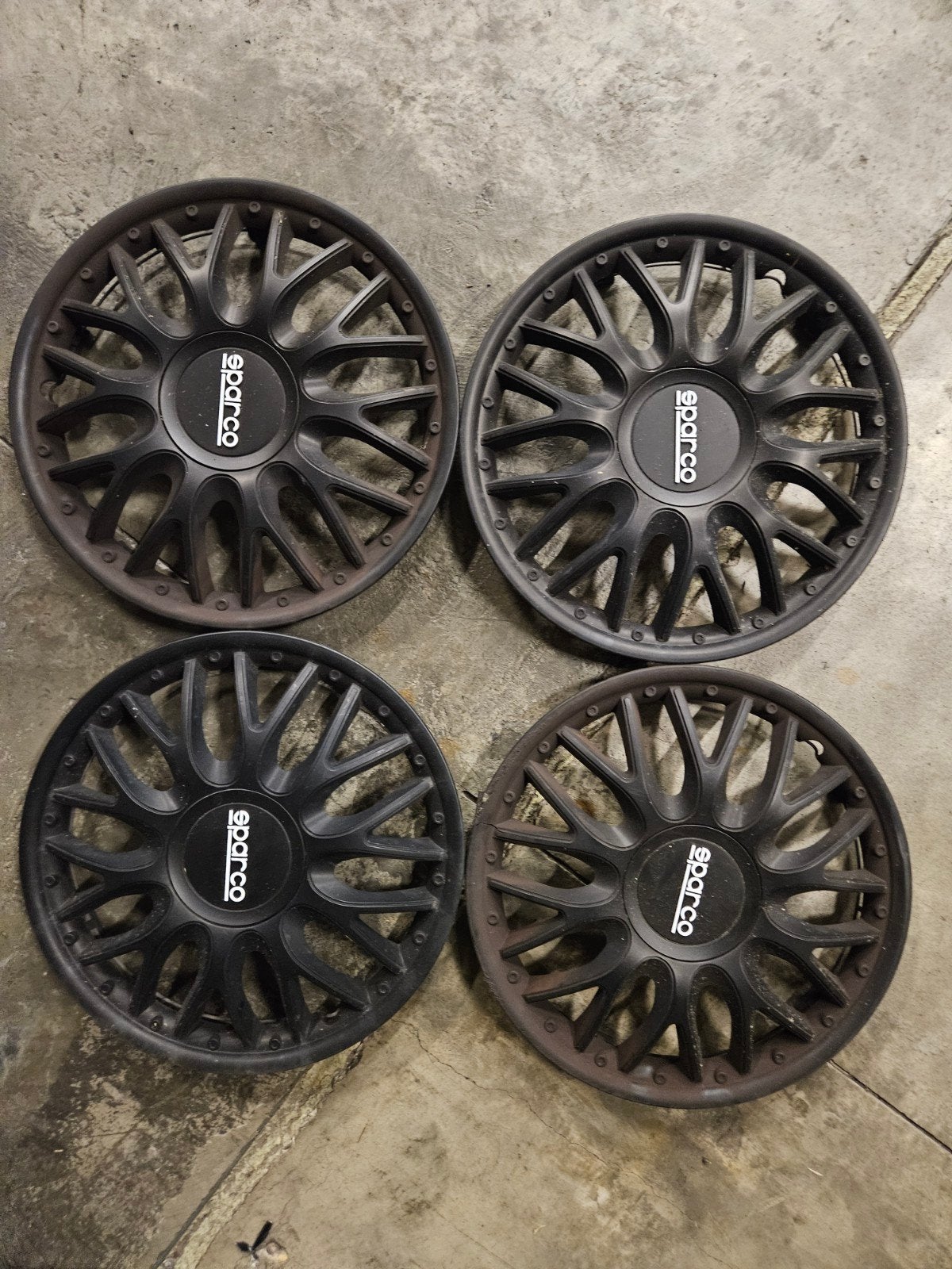Sparco wieldoppen 13 inch met reserveband 165/70R13, Ophalen of Verzenden, Gebruikt